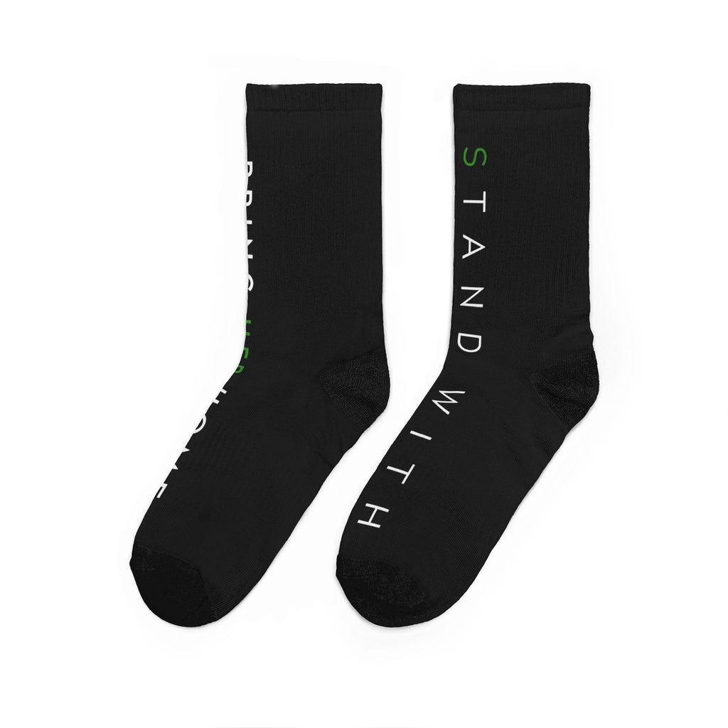 'Bring her Home' Black Crew Socks