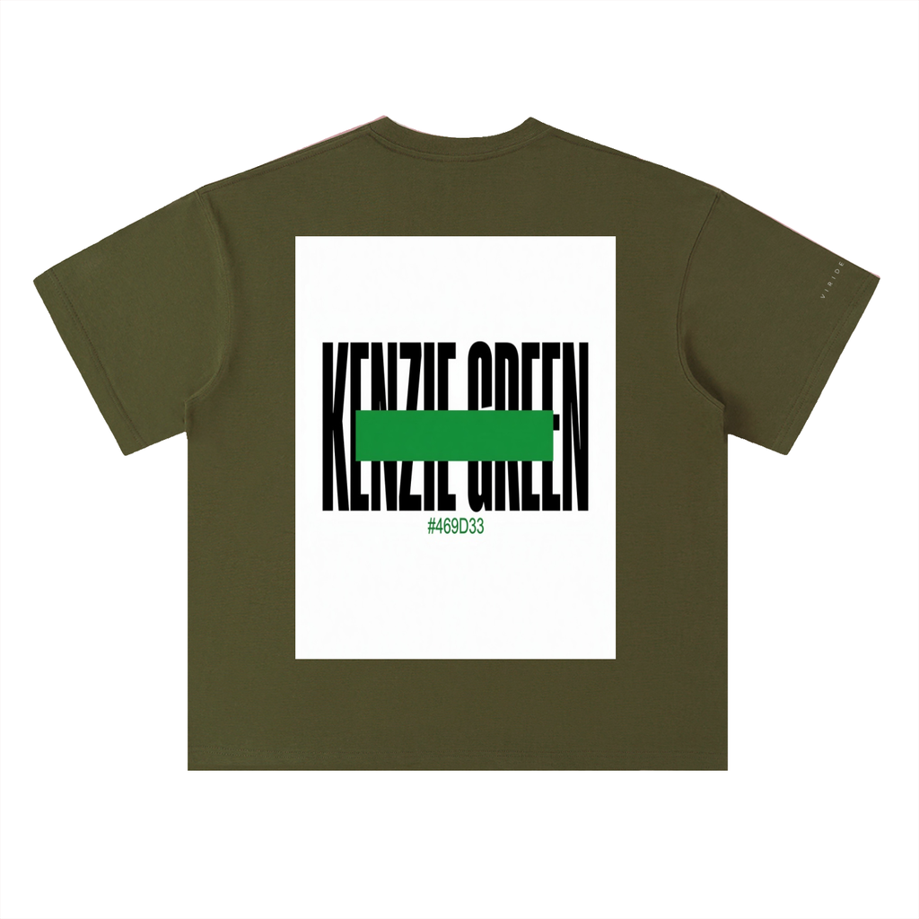 'Kenzie Green' Drop Shoulder Tee