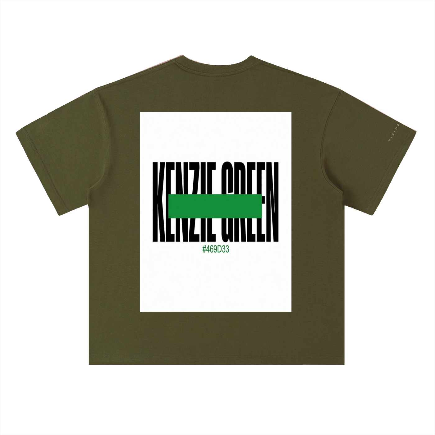 'Kenzie Green' Drop Shoulder Tee