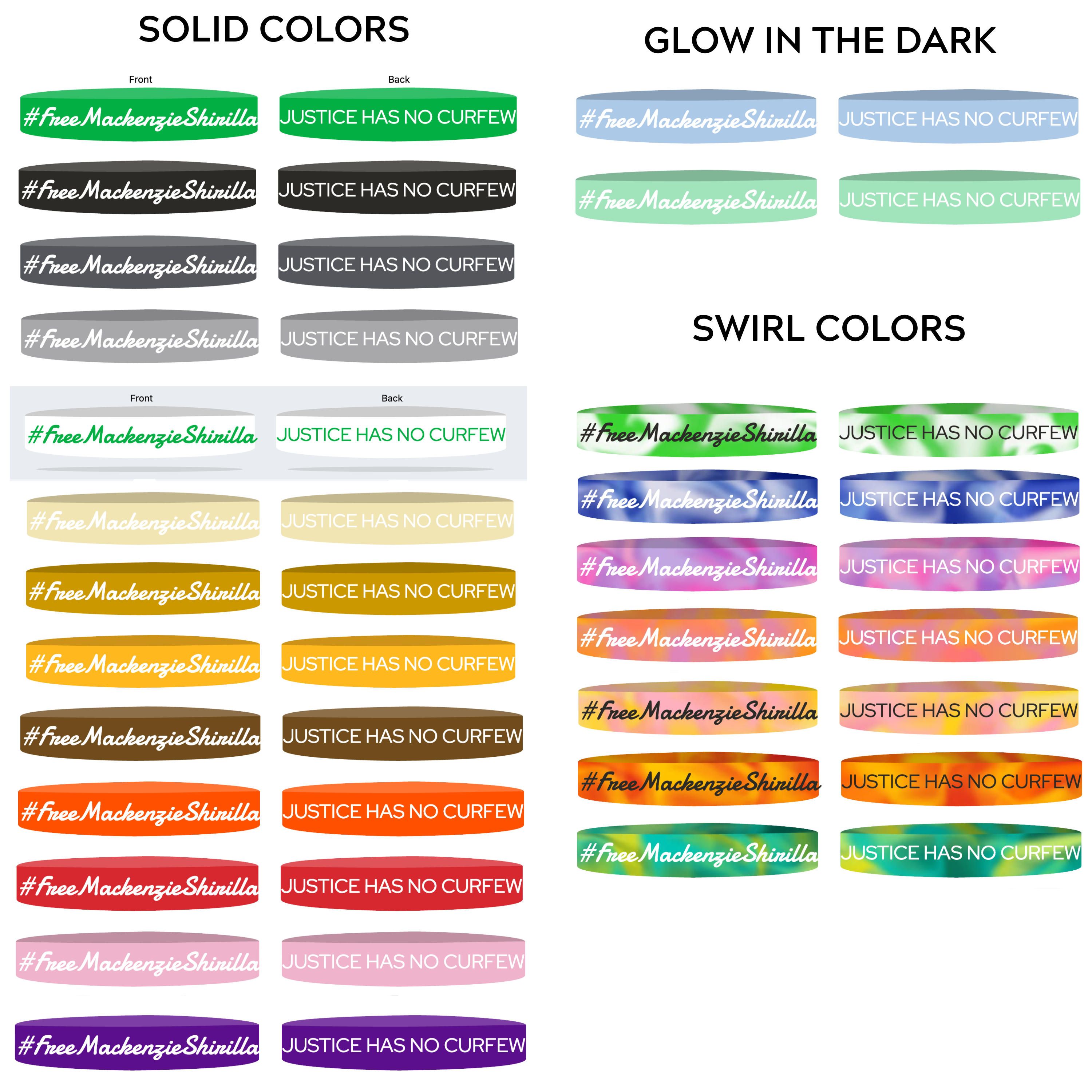 '#FreeMackenzieShirilla' Silicone Wristband (June Release)