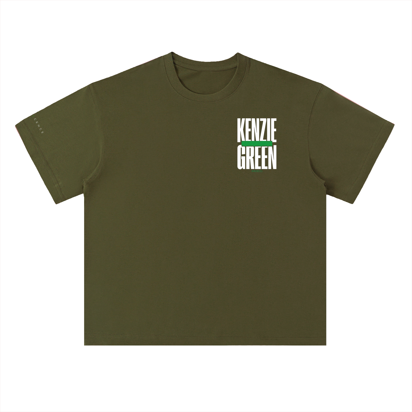 'Kenzie Green' Drop Shoulder Tee