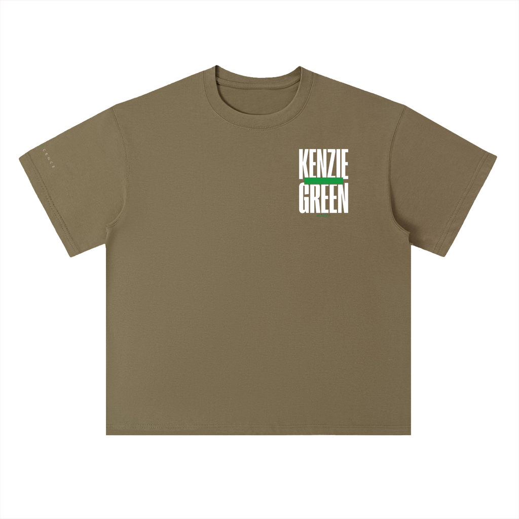 'Kenzie Green' Drop Shoulder Tee